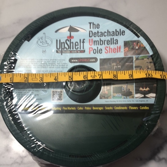 NWT Detachable Umbrella Pole Shelf Green Condiment Holder Patio Beach BBQ NEW - Picture 10 of 11